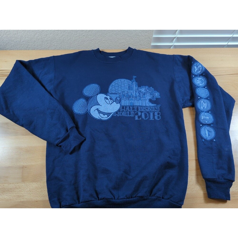 Blue Walt Disney World 2018 Long Sleeve Sweatshirt Disney Parks Size Small